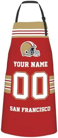 Personalized Football Style Aprons Add Name and Number Kitchen Aprons Work by EMENAR