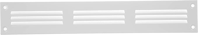 Repa Market 5-Pack 12x2 Inch Air Vent Cover/White Galvanized Steel Louvered Grill Cover with Mesh Screen/Wall or Ceiling Vent/Durable Flush Mount HVAC Register for Indoor and Outdoor Ventilation