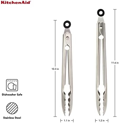 KitchenAid Universal Utility and Serving Stainless Steel Kitchen Tongs - Image 2
