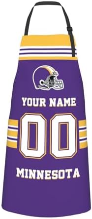 Personalized Football Style Aprons Add Name and Number Kitchen Aprons Work by EMENAR