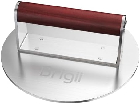 Brigii 8.5" Stainless Steel Smash Burger Press, Heavy Duty Smasher by Brigii