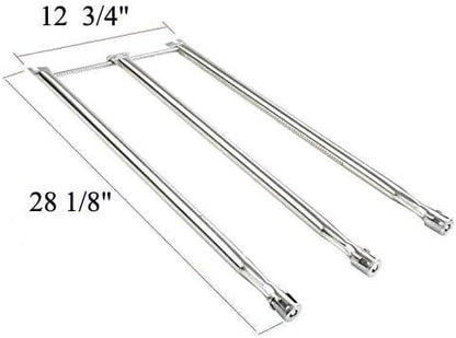 Gassaf 22.5 inch flavorizer bars and 28 1/8 inch Burner Tube Set Replace for Weber Spirit E-310, E-320, Genesis Silver B C, Spirit 700, Weber 900, Parts Kit Replace for Weber 7536 65903 7508