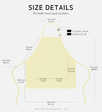 Syntus Apron for Men Women, Adjustable Cooking Kitchen Apron - Image 2