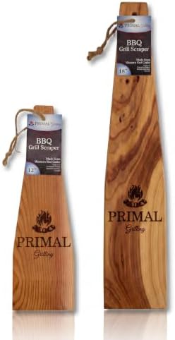 Cedar Grill Scraper Gift Set – 12" & 18" | Gift by PrimalGrilling