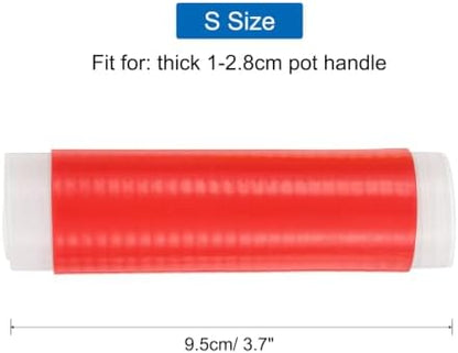 uxcell 3 Pcs Silicone Pan Handle Sleeve, Heat Resistant Potholder Pot Holders - Image 2