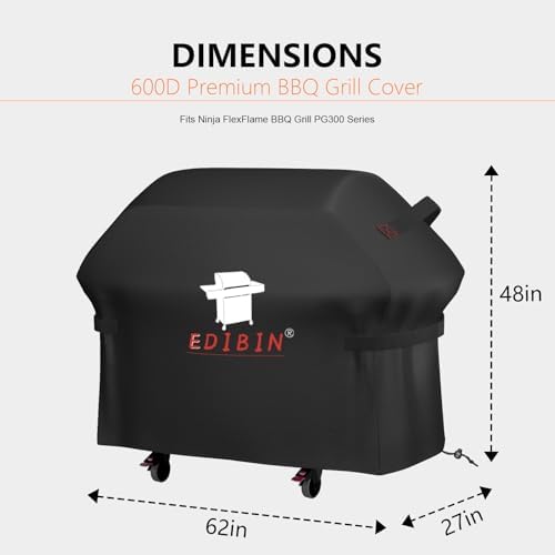Grill Cover for Ninja FlexFlame 5-in-1 Cooking System 3 Burner Grill and Smoker - Image 2