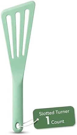Restaurantware Teal Silicone High Temperature Slotted Turner Spatula by Restaurantware