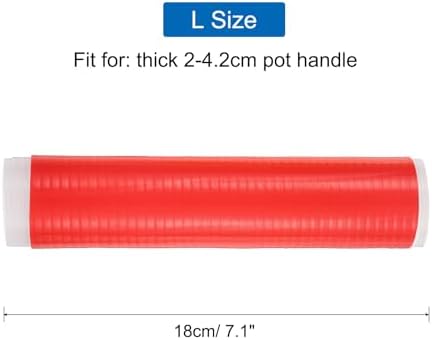 uxcell 3 Pcs Silicone Pan Handle Sleeve, Heat Resistant Potholder Pot Holders - Image 2