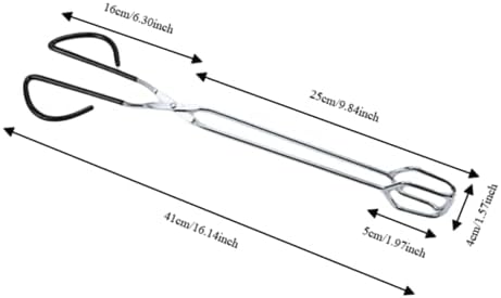 Stainless Steel Barbecue Tongs, 40cm Extra Long Scissor Food Tongs - Image 4