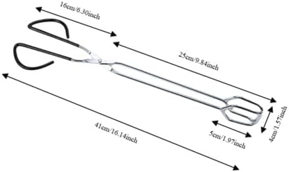 Stainless Steel Barbecue Tongs, 40cm Extra Long Scissor Food Tongs - Image 4