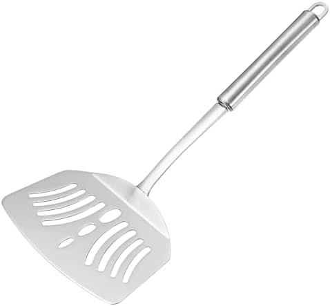 M METERXITY Fish Spatula, 11.8 Inch 304 Stainless Steel Anti-Scald Wide Slotted by MMETERXITY