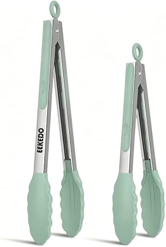 Tongs for Cooking, Stainless Steel Kitchen Tongs by EEKEDO