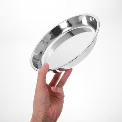 jojofuny Korean Style Stainless Steel round Bottom Plate - Image 3