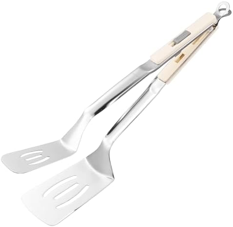 M METERXITY Spatula Tongs, 13.4 Inch 304 Stainless Steel Anti-Scald Extended by MMETERXITY