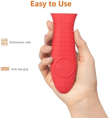 Amazon Basics Heat Resistant Non-Slip Silicone Hot Handle Holder, Rectangular - Image 2