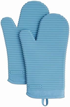 KITCHENAID Ribbed Soft Silicone Oven Mitt 2-Pack Set by KitchenAid