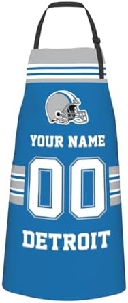 Personalized Football Style Aprons Add Name and Number Kitchen Aprons Work by EMENAR
