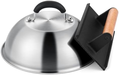 Joyfair 9” Griddle Basting Cover & Smash Burger Press Kit by Joyfair