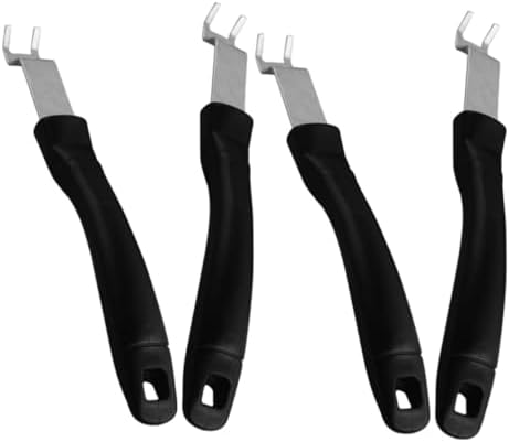 Stainless Steel Grill Grate Lifter Tool Nonslip Handle 4pcs by Alipis