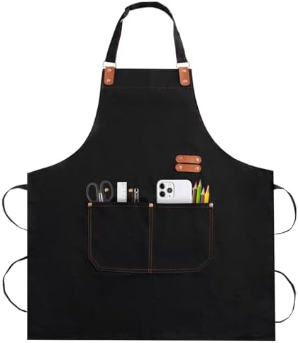 Apron for Men Women, Chef Cotton Apron by TREASO