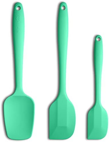 3-Piece Silicone Spatula Set, 600°F Heat Resistant, Macaron Green by ALLWIN-HOUSEWARE