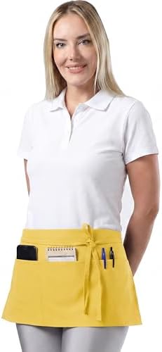TOSHE Waist Apron 3 Pockets Waterdrop Resistant Cotton Server by TOSHE
