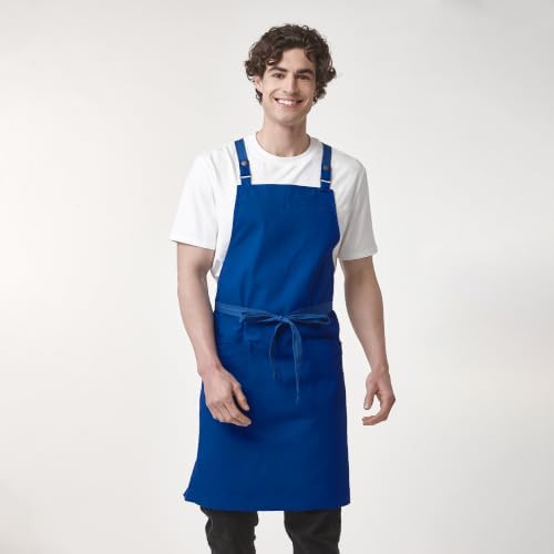 Cross Back Apron for Men Chef Pockets 4251JX - Image 3