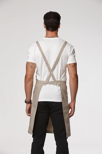 Cross Back Apron for Men Chef Pockets 4251JX - Image 2