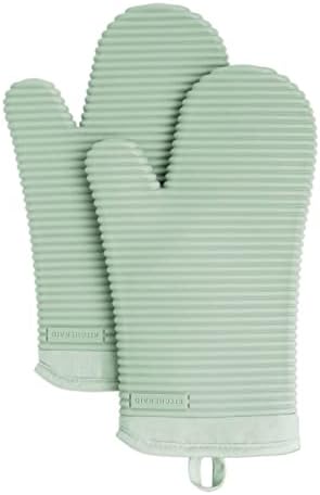 KITCHENAID Ribbed Soft Silicone Oven Mitt 2-Pack Set by KitchenAid