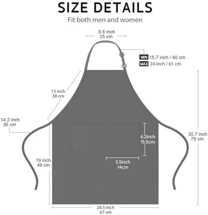 4 Packs Waterproof Cooking Chef Bib Aprons - Image 4