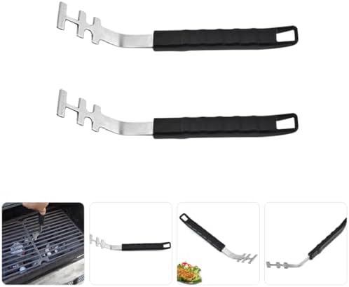 Xmas 2pcs Stainless Steel Barbecue Grate Lifter Gripper - Image 7