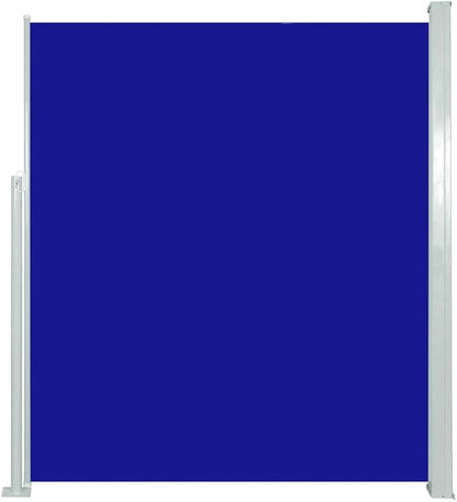 YAFF Retractable Outdoor Folding Privacy Divider, Water & UV Resistant Sun Shade Privacy Wind Screen for Garden, Backyard, Balcony, Terrace 63"x196.9" Blue (17.292lbs)