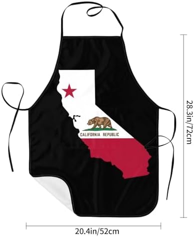 State Flag Apron with Bib Adjustable Kitchen Cooking Aprons Waitress Barbecue - Image 3