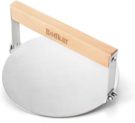 bodkar Smash Burger Press 6 Inch Round Stainless Steel Burger Smasher by Bodkar