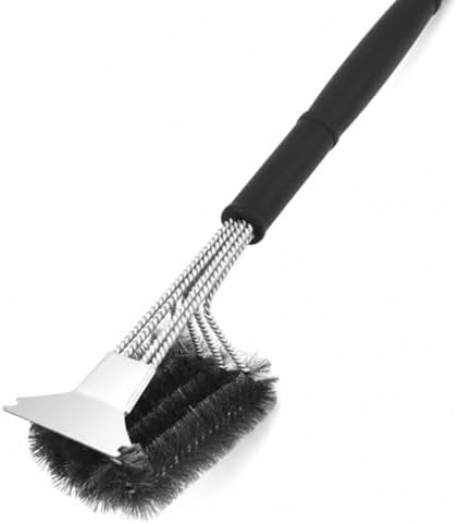 Grill Brush with Scraper, 18 Inch One-Piece BBQ Cleaner by Unknown
