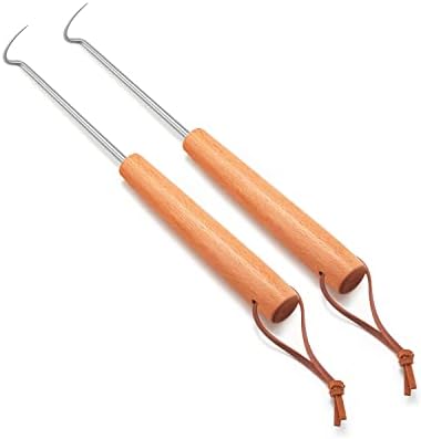 Leonyo Stainless Steel Pigtail Food Meat Hook Flippers, 2 Pack by Leonyo