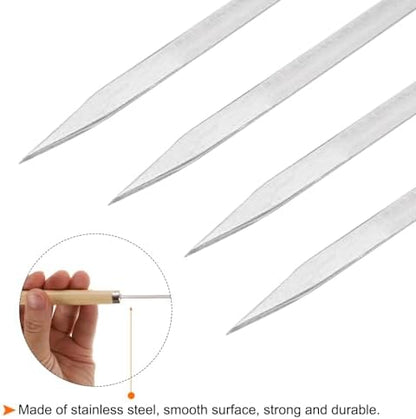 HARFINGTON 6pcs Metal Kebob Skewers 13" 3.3mmx0.8mm Stainless Steel Flat Sticks - Image 4