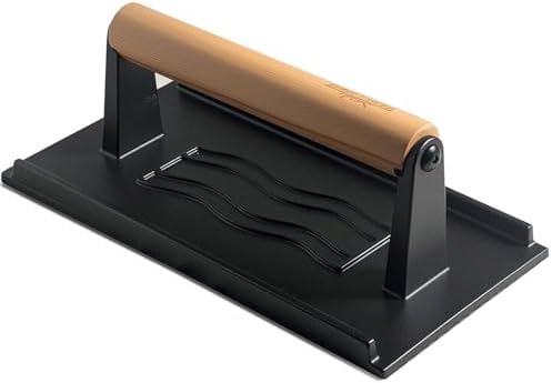 XUDAKAIXIN Cast Iron Smash Burger Press, Grill Bacon Meat Press Tool, Camp Chef by XUDAKAIXIN