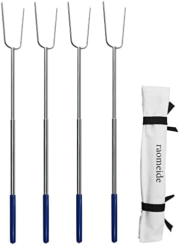 RAOMEIDE 32" Heavy Duty Hot Dog Roasting Sticks by RAOMEIDE