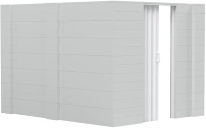 EverBlock 8’ x 10’ x 7’ L-Shaped Wall Kit with Accordion Door | 3’ x 7’ Doorway | Modular Building Blocks | Wall Display | Room Divider & Partition | Reusable | Indoor & Outdoor Use | Dark Gray
