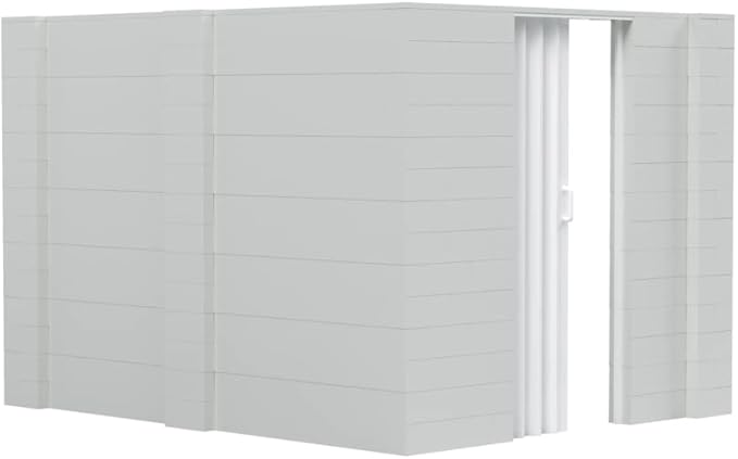 EverBlock 8’ x 10’ x 7’ L-Shaped Wall Kit with Accordion Door | 3’ x 7’ Doorway | Modular Building Blocks | Wall Display | Room Divider & Partition | Reusable | Indoor & Outdoor Use | Red