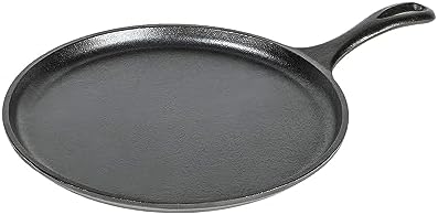 Lodge Round Seasoned Cast Iron Griddle, 10.5 Inches by Lodge