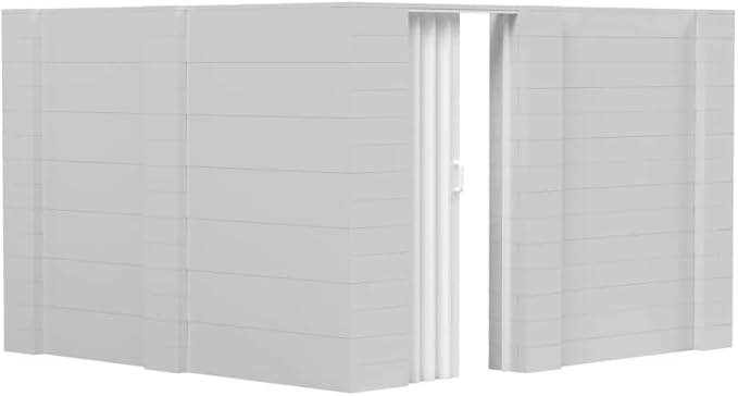 EverBlock 10’ x 10’ x 7’ L-Shaped Wall Kit with Accordion Door | 3’ x 7’ Doorway | Modular Building Blocks | Wall Display | Room Divider & Partition | Reusable | Indoor & Outdoor Use | Translucent