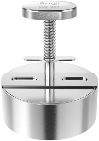Brigii 304 Stainless Steel Burger Press, 4.5" Hamburger Press Patty Maker by Brigii