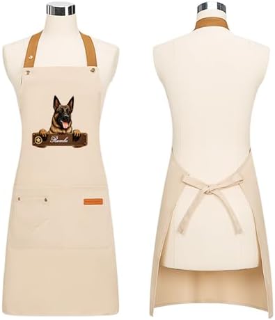 DIY Custom Pet Name Art Dog Kitchen Apron - Image 3