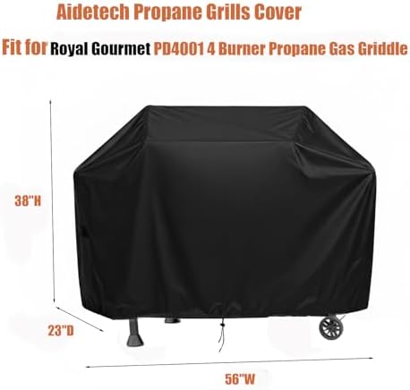 Grill Cover for Royal-Gourme-t PD4001 4 Burner Propane Gas Griddle - Image 3