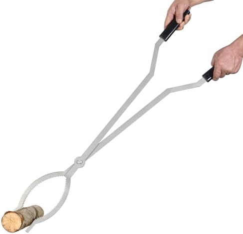 40in Fire Tongs For Fire Pit Outdoor Stainless Steel by CKLT