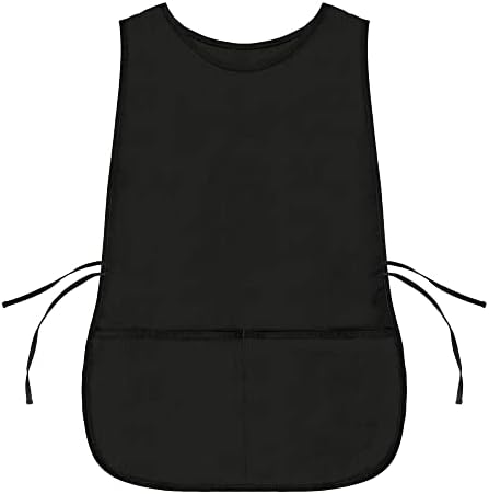 DALIX Cobbler Apron 2 Pockets Smock Regular 28.5" x 18.5" Black by Dalix
