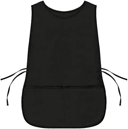DALIX Cobbler Apron 2 Pockets Smock Regular 28.5" x 18.5" Black by Dalix