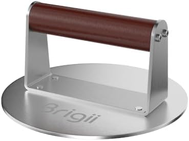Brigii 8.5" Stainless Steel Smash Burger Press, Heavy Duty Smasher by Brigii